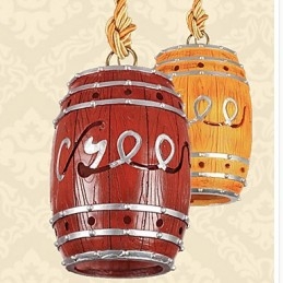 Lampadario in resina a botte con decorazione minimalista moderna
