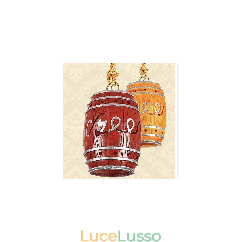 Lampadario in resina a botte con decorazione minimalista moderna