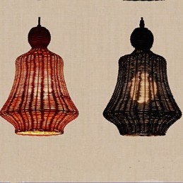 Lampadario in rattan giacinto