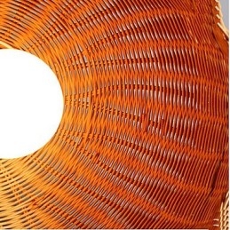 Lampadario in rattan giacinto