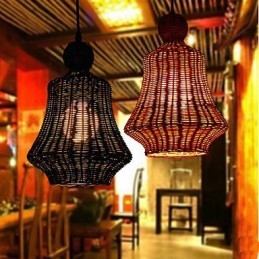 Lampadario in rattan giacinto