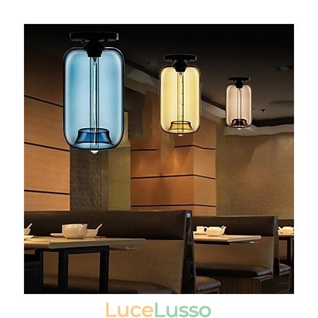 Lampada a sospensione in vetro a testa singola creativa retrò Cafe nella boccia dei pesci rossi Lampada a sospensione in vetro a testa singola creativa retrò Cafe nella boccia dei pesci rossi