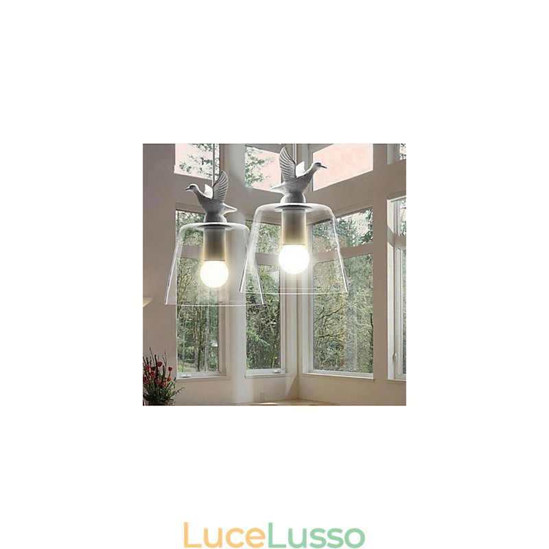 Lampada in vetro a testa singola creativa retrò in stile americano Nordic Cafe