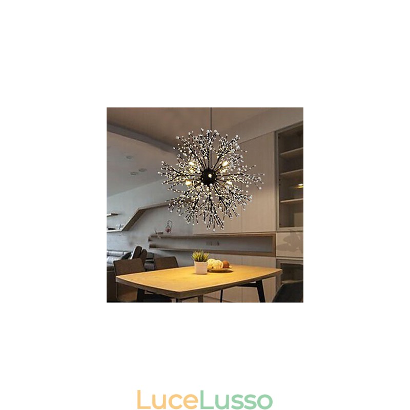 Ciondolo a forma di stella del vento industriale, abbigliamento decorativo, fuochi d'artificio, scintille luminose