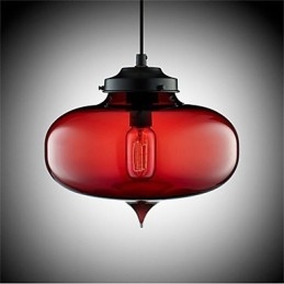 Lampada a sospensione in vetro a testa singola creativa retrò Cafe nella boccia dei pesci rossi