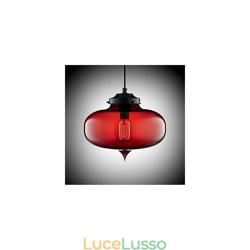 Lampada a sospensione in vetro a testa singola creativa retrò Cafe nella boccia dei pesci rossi