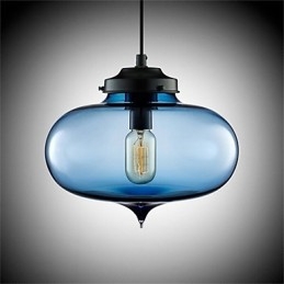 Lampada a sospensione in vetro a testa singola creativa retrò Cafe nella boccia dei pesci rossi