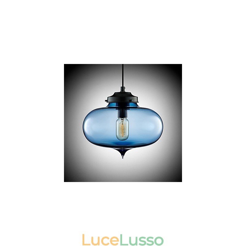 Lampada a sospensione in vetro a testa singola creativa retrò Cafe nella boccia dei pesci rossi