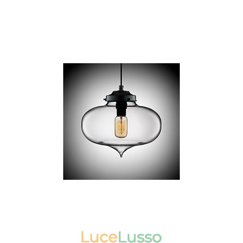 Lampada a sospensione in vetro a testa singola creativa retrò Cafe nella boccia dei pesci rossi