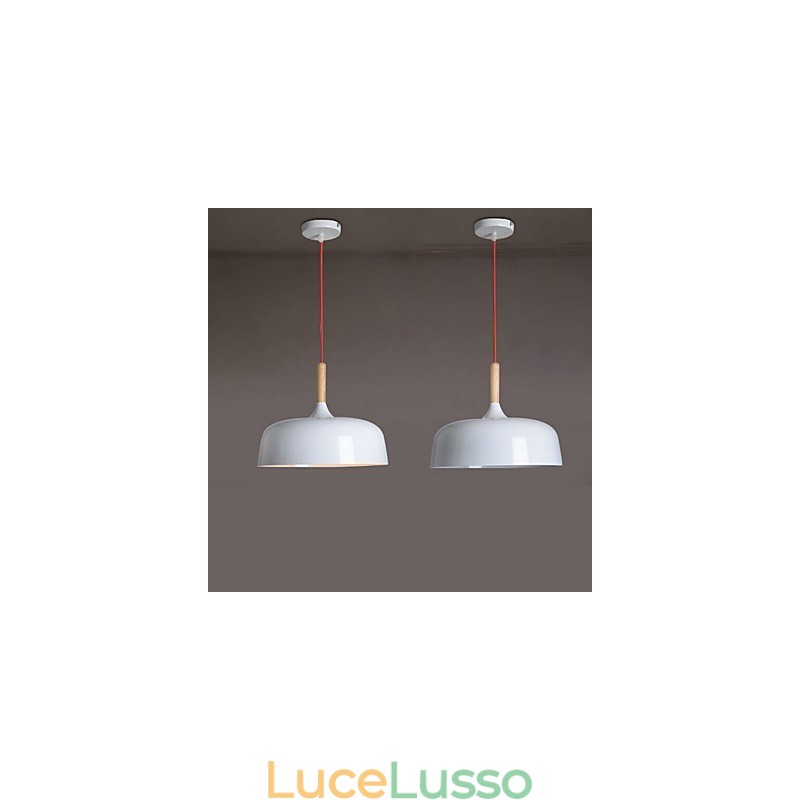 Lampada a sospensione in metallo con pittura di campagna