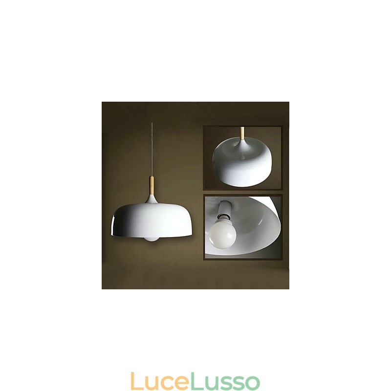 Lampada a sospensione in metallo con pittura di campagna