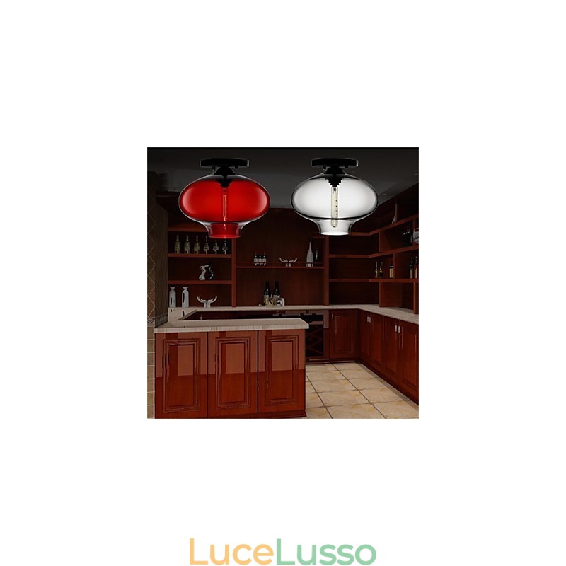 Lampada a sospensione in vetro a testa singola creativa retrò Cafe nella boccia dei pesci rossi