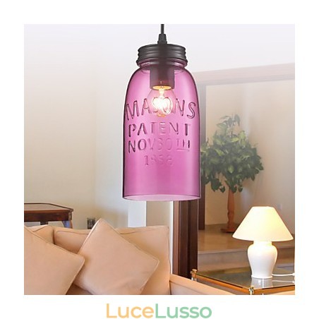 Lampada a sospensione moderna in vetro con 1 luce, design a bolle trasparenti Lampada a sospensione moderna in vetro con 1 luce, design a bolle trasparenti