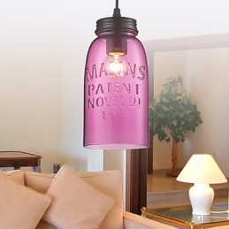 Lampada a sospensione moderna in vetro con 1 luce, design a bolle trasparenti