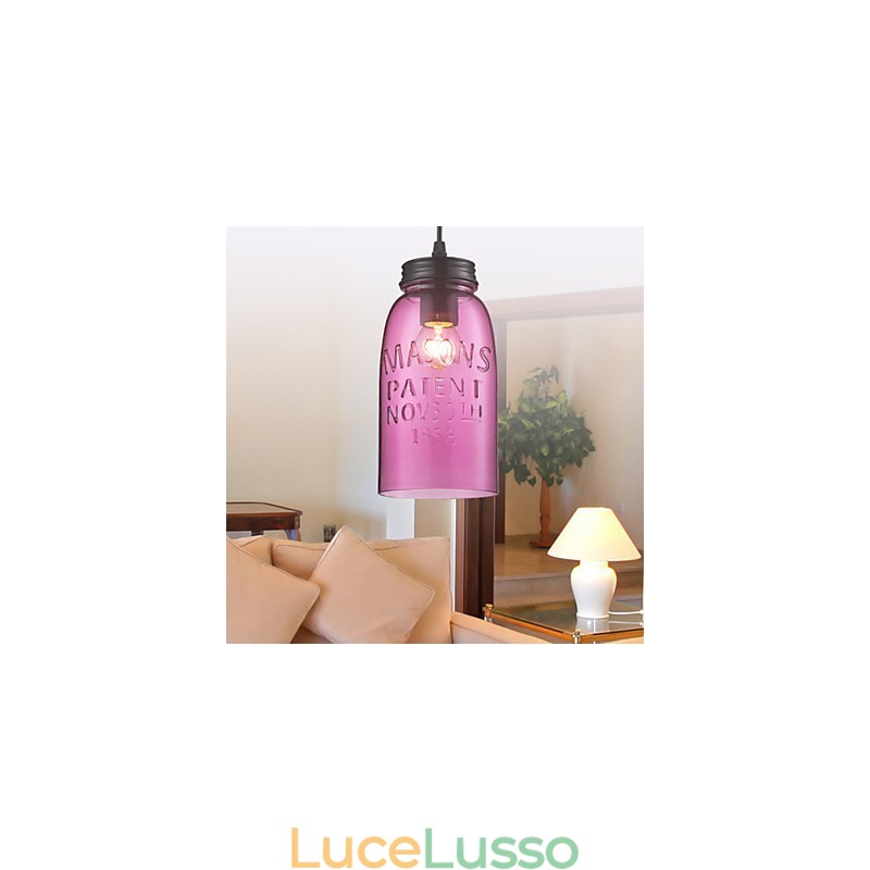 Lampada a sospensione moderna in vetro con 1 luce, design a bolle trasparenti