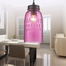 Lampada a sospensione moderna in vetro con 1 luce, design a bolle trasparenti