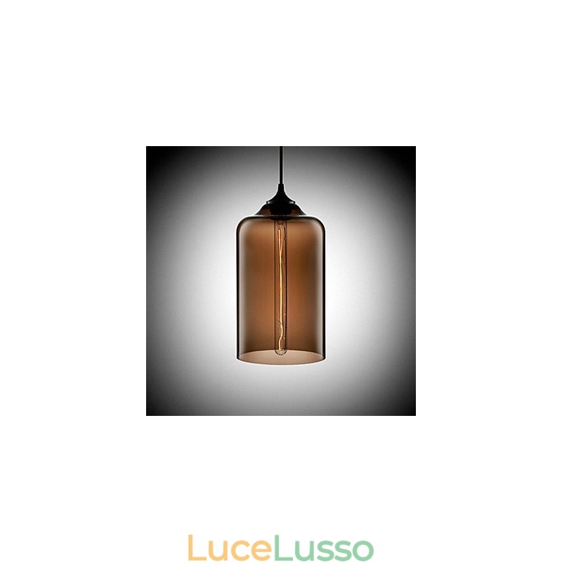 Pendente di design della bottiglia 1 luce Concise Iron Painting