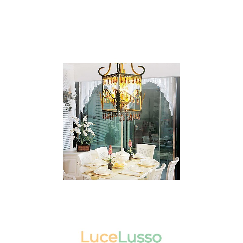 Rurale d'Europa Tipo Droplight American Country Lampada Rettangolare a Conchiglia Lampada da Portico
