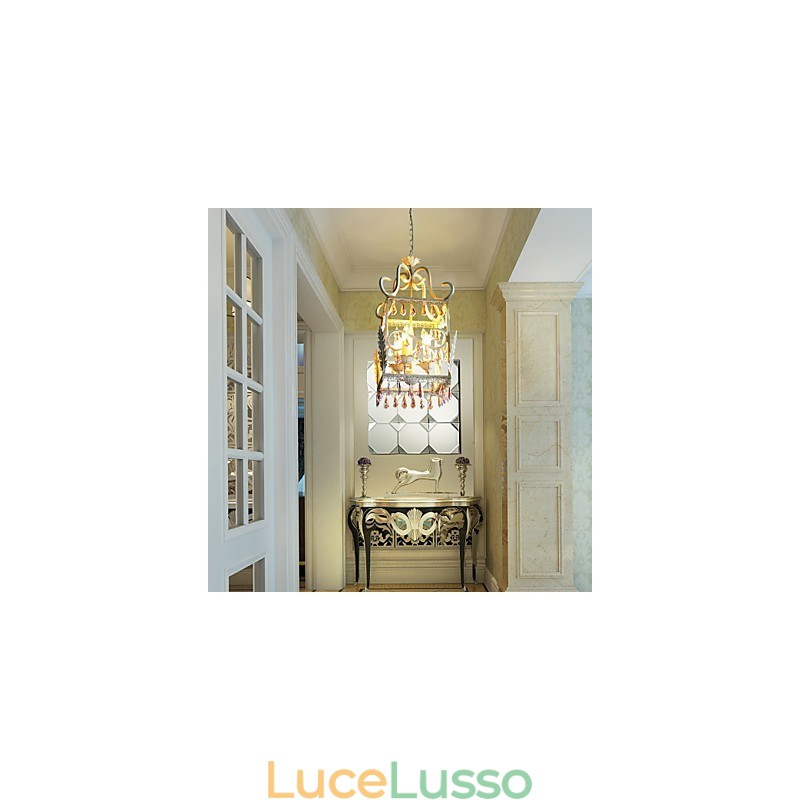 Rurale d'Europa Tipo Droplight American Country Lampada Rettangolare a Conchiglia Lampada da Portico