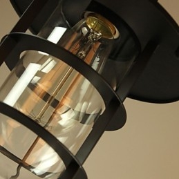 Lampada a sospensione in metallo con pittura in stile mini retrò