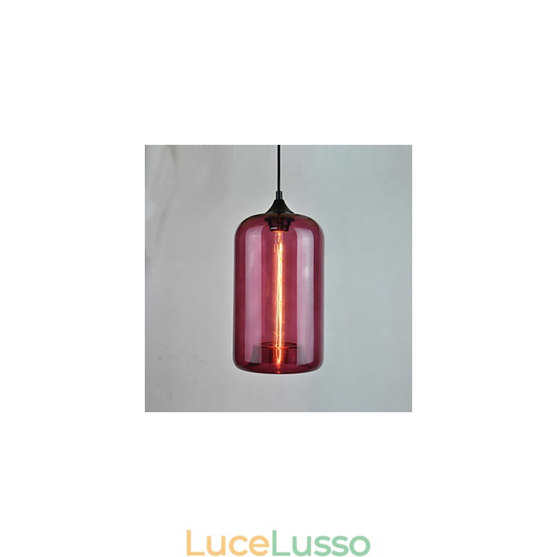 Pendente di design della bottiglia 1 luce minimalista dipinto in ferro
