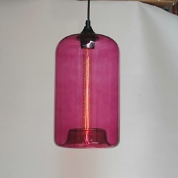 Pendente di design della bottiglia 1 luce minimalista dipinto in ferro