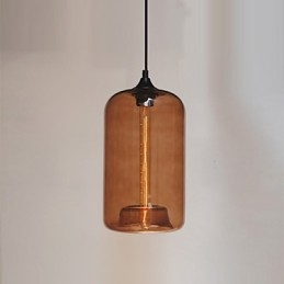Pendente di design della bottiglia 1 luce minimalista dipinto in ferro