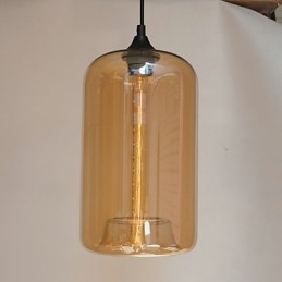 Pendente di design della bottiglia 1 luce minimalista dipinto in ferro