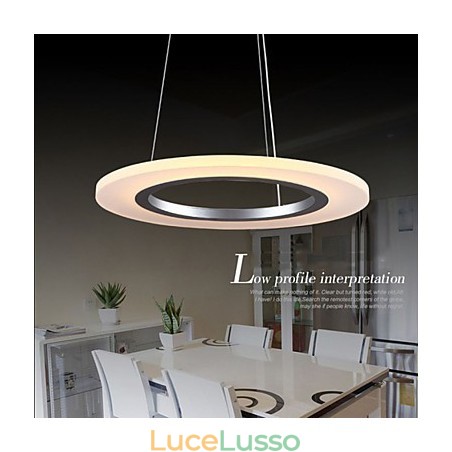 Lampadario a sospensione rotondo da soffitto Lampadari da soffitto in acrilico lattiginoso con anello singolo