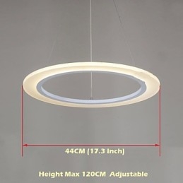 Lampadario a sospensione rotondo da soffitto Lampadari da soffitto in acrilico lattiginoso con anello singolo
