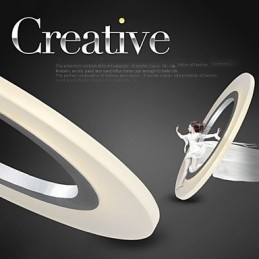 Lampadario a sospensione rotondo da soffitto Lampadari da soffitto in acrilico lattiginoso con anello singolo