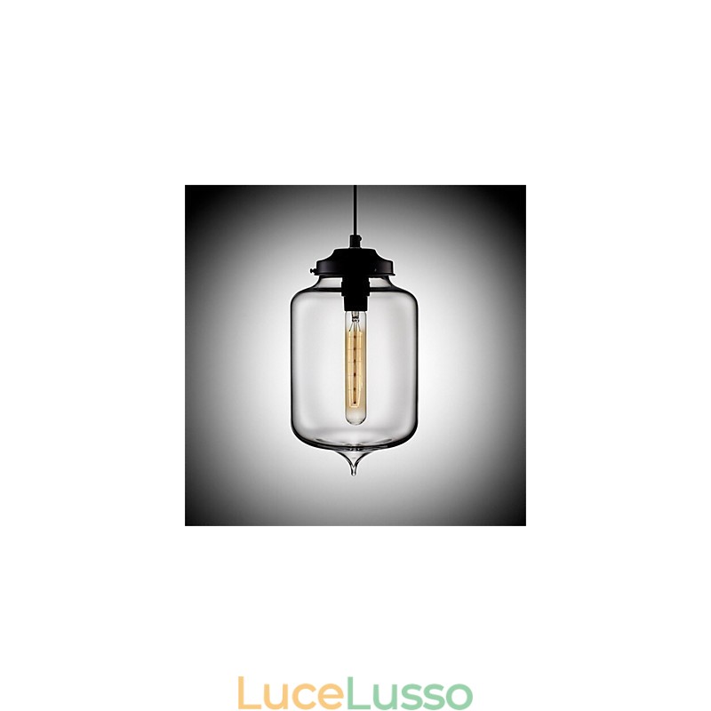 Lampada a sospensione in vetro a testa singola creativa retrò Cafe nella boccia dei pesci rossi