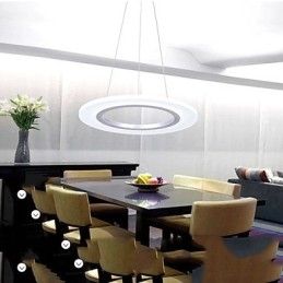 Lampadario a sospensione rotondo da soffitto Lampadari da soffitto in acrilico lattiginoso con anello singolo