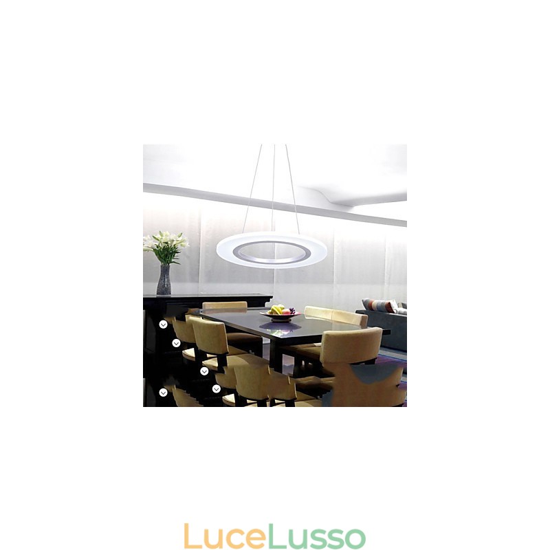 Lampadario a sospensione rotondo da soffitto Lampadari da soffitto in acrilico lattiginoso con anello singolo