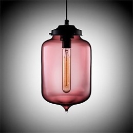 Lampada a sospensione in vetro a testa singola creativa retrò Cafe nella boccia dei pesci rossi