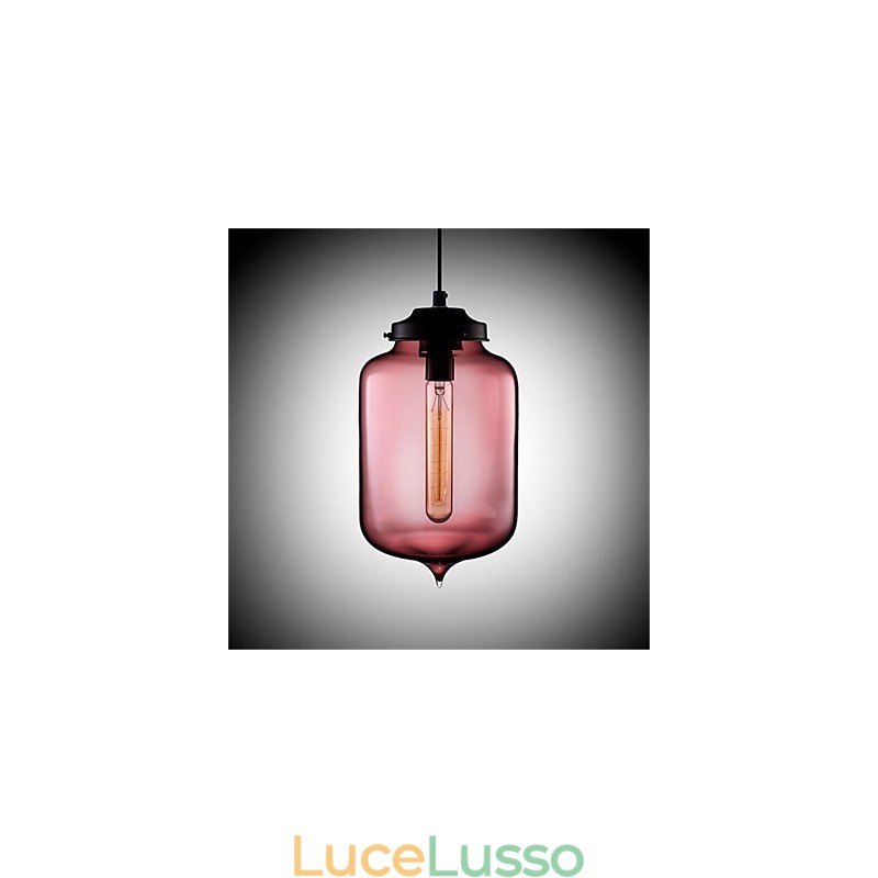 Lampada a sospensione in vetro a testa singola creativa retrò Cafe nella boccia dei pesci rossi