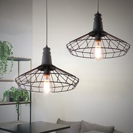 Rustic Lodge Retro Country Mini Style Dipinto Lampada a sospensione in metallo Garage