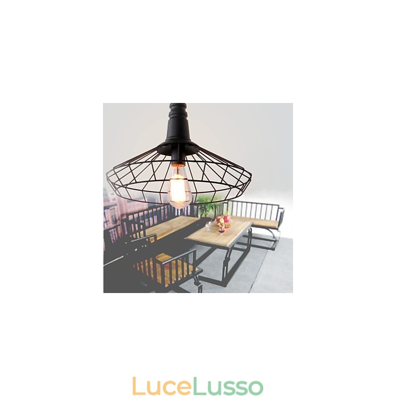 Rustic Lodge Retro Country Mini Style Dipinto Lampada a sospensione in metallo Garage