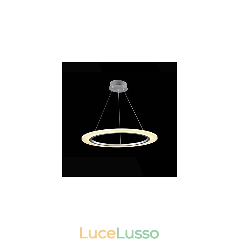 Lampadario a sospensione rotondo da soffitto Lampadari da soffitto in acrilico lattiginoso con anello singolo