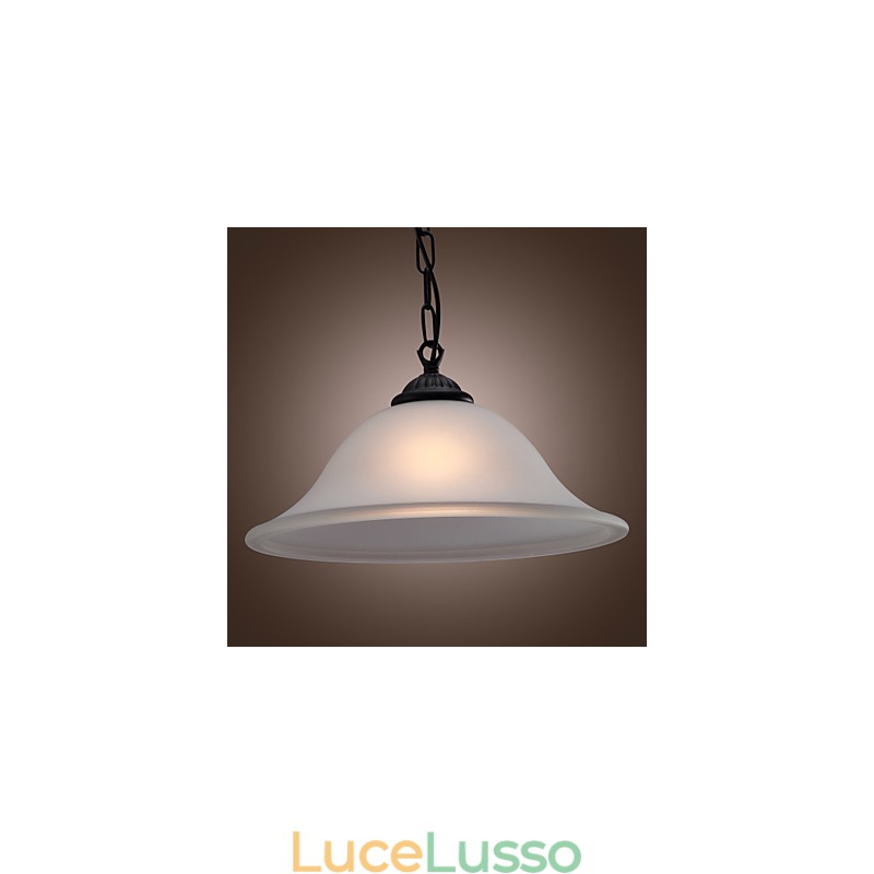 Lampada a sospensione in bronzo in stile mini ciotola classica tradizionale