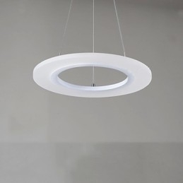 Lampadario a sospensione rotondo da soffitto Lampadari da soffitto in acrilico lattiginoso con anello singolo
