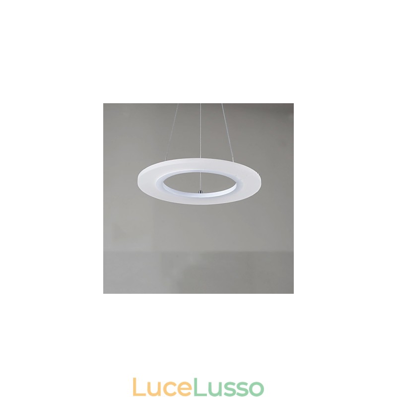 Lampadario a sospensione rotondo da soffitto Lampadari da soffitto in acrilico lattiginoso con anello singolo