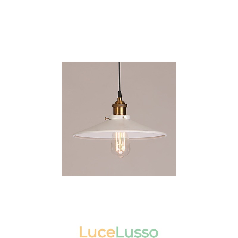 Lampada a sospensione in metallo con pittura vintage
