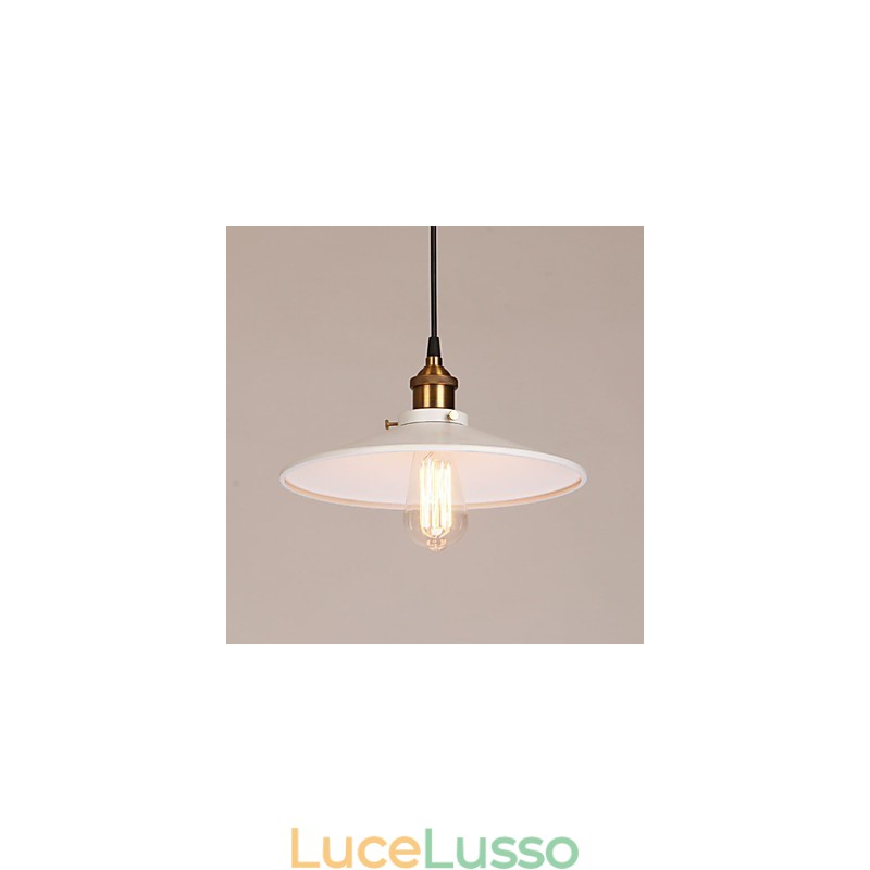 Lampada a sospensione in metallo con pittura vintage