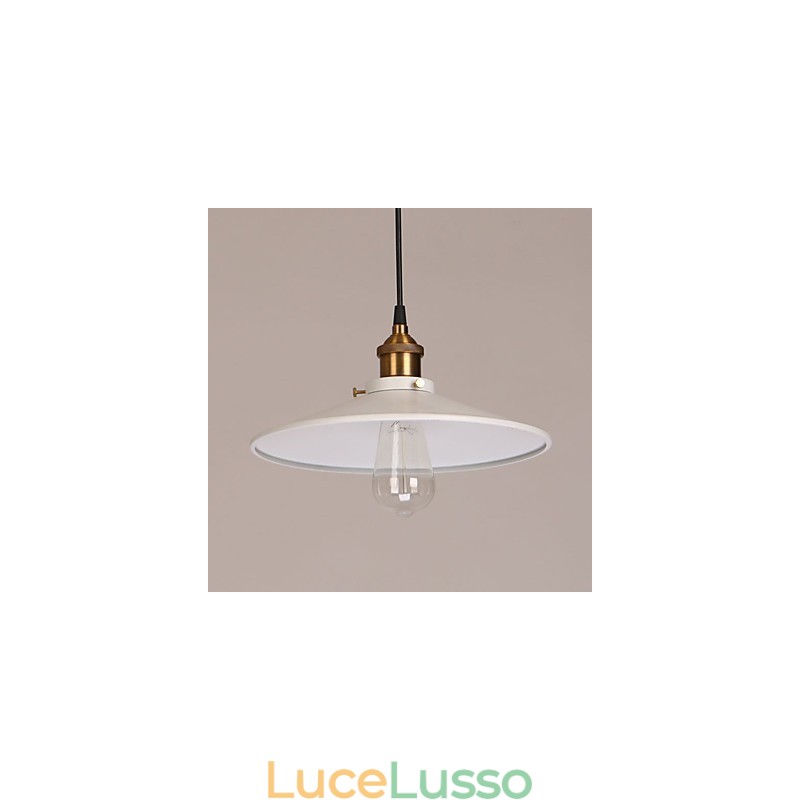 Lampada a sospensione in metallo con pittura vintage