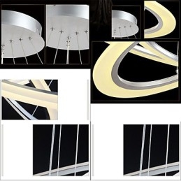 Lampadario a sospensione rotondo da soffitto Lampadari da soffitto in acrilico lattiginoso con anello singolo