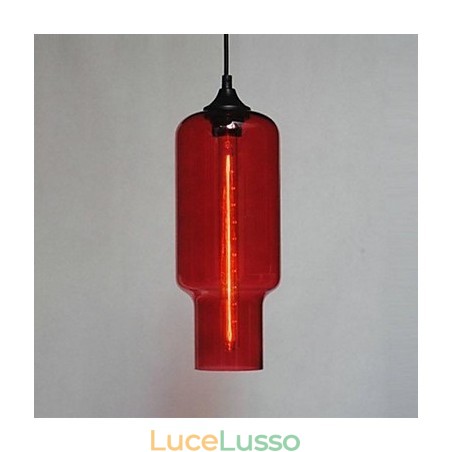 Lampada a sospensione moderna in vetro con design a bolle marroni Lampada a sospensione moderna in vetro con design a bolle marroni