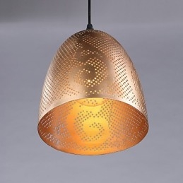 Lampadario moderno in ferro battuto dorato