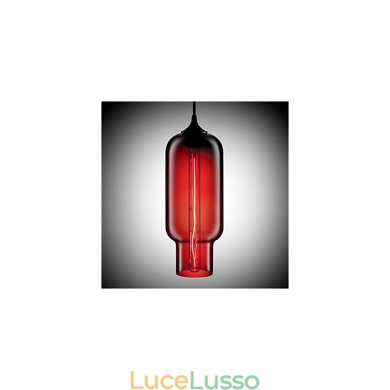Lampada a sospensione in vetro a testa singola creativa retrò Cafe nella boccia dei pesci rossi