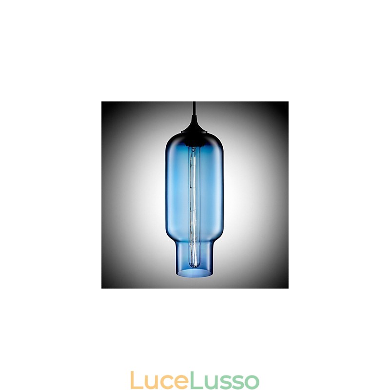 Lampada a sospensione in vetro a testa singola creativa retrò Cafe nella boccia dei pesci rossi